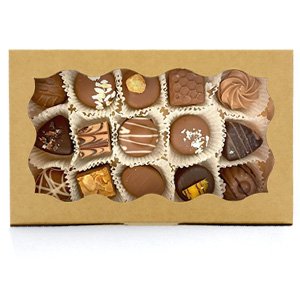 trade price 60 pcs cookie boxes pastry with clear window 7 x 4.3 x 1.5 inch kraft bakery treat premium gift box container for dessert, donuts, pie, candy, cupcakes, muffins, macaroon (white) wholesale supplier