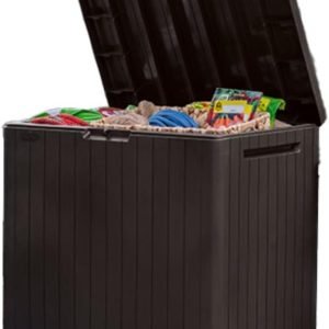 공장 가격 케터 시티 30갤런 수지 야외 보관 상자 및 수영장 및 정원 액세서리용 파티오 가구 사이드 테이블, 브라운 대량 할인