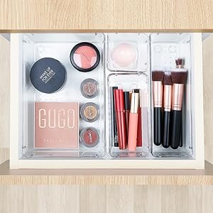 factory direct 16 pcs drawer organizer set, 5 varied size bathroom and kitchen drawer cabinet organizer trays, clear storage bins for makeup, jewelry, utensils and gadgets oem/odm services factory direct 16 pcs drawer organizer set, 5 varied size bathroom and kitchen drawer cabinet organizer trays, clear storage bins for makeup, jewelry, utensils and gadgets oem/odm services