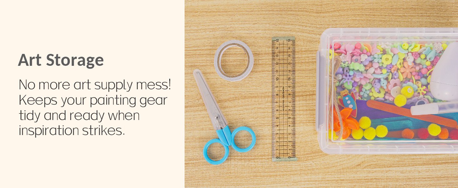 factory direct sooez 6 pack extra large pencil box, plastic pencil case crayon box bulk, clear marker organizer plastic containers with lid, stackable storage box for craft, pen, art, school supply, grey oem/odm services