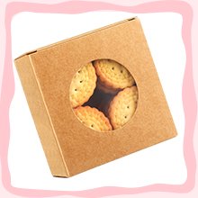 trade price chinco 30 pcs kraft paper box with clear window homemade soap boxes presents packaging boxes for bakery cookies cake packaging birthday party gift boxes(original, 3 x 3 x 1.2 inch) wholesale supplier