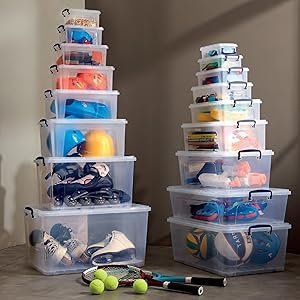 factory direct superio clear plastic storage bins with lid, 4.5 quart box, organizing containers, stackable plastic tote for home, garage, dorm, school, and office oem/odm services