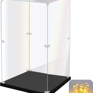 buy in bulk acrylic display case for collectibles assemble clear acrylic display box for lego alternative glass case for display figures doll toys home storage(8x8x14 inch, 20x20x35 cm) source from factory