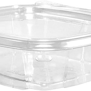 factory direct dart ch8def 8 oz tamper-resistant clear hinged container with flat lid (case of 200) oem/odm services