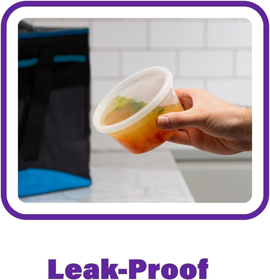 direct bulk orders pantry value [12 oz. - 48 count plastic food storage deli containers with lids - perfect for storing soups, sauces, and snacks low-cost wholesale