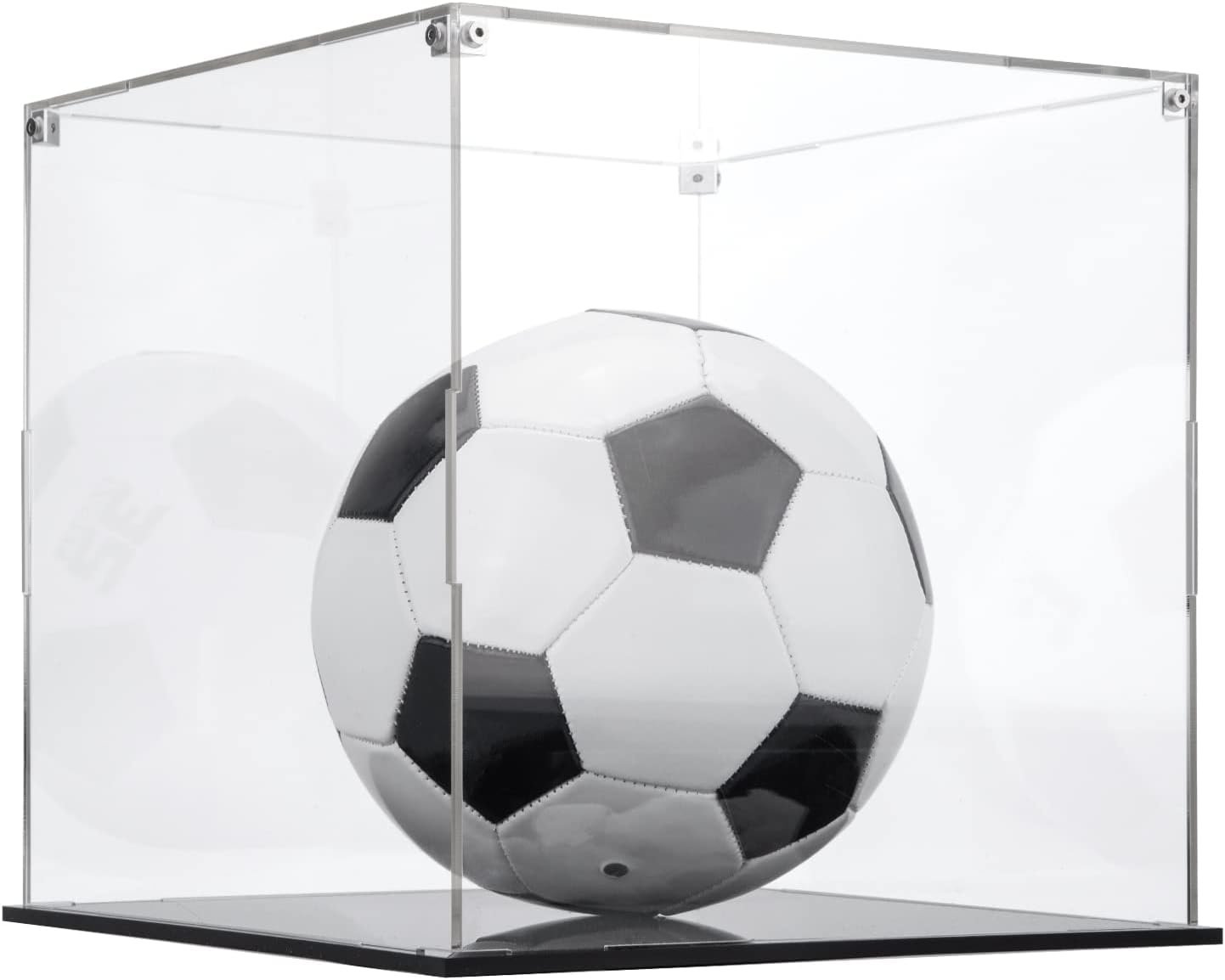 buy in bulk cliselda clear acrylic display case with black base 10x10x10 in, sturdy acrylic display box countertop box square glass case, dustproof protection showcase for action figures toys collectibles source from factory