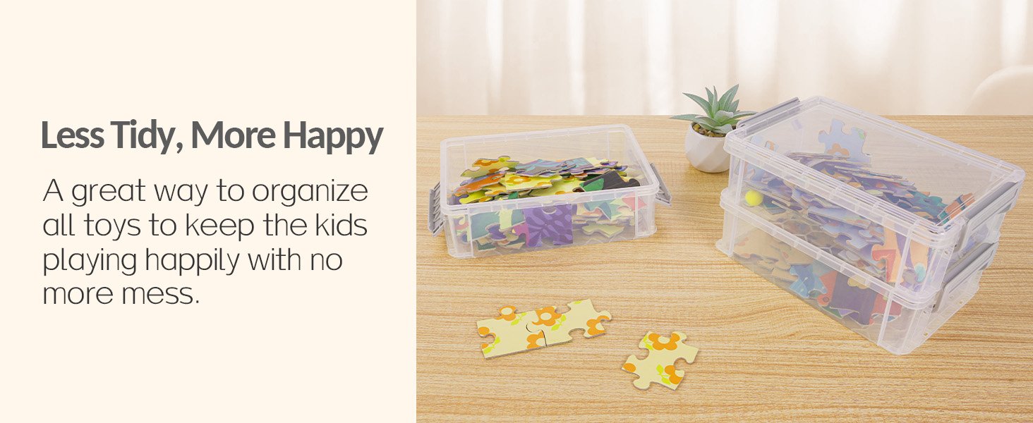 factory direct sooez 6 pack extra large pencil box, plastic pencil case crayon box bulk, clear marker organizer plastic containers with lid, stackable storage box for craft, pen, art, school supply, grey oem/odm services