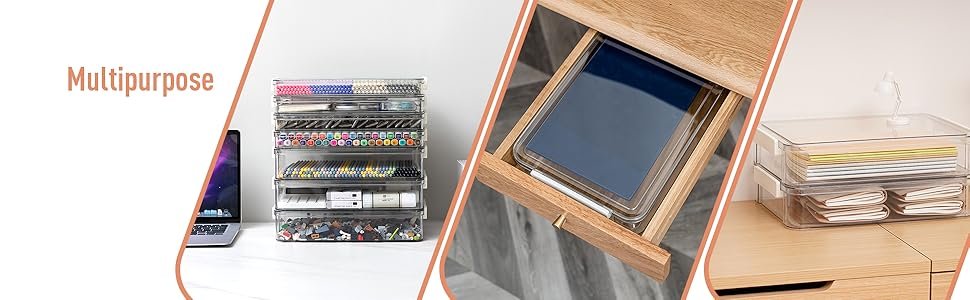 factory price citylife 2 pcs 6 qt plastic storage bins with lids and latches, portable stackable storage bins, clear plastic file box for organizing a4 paper, letters, documents, art supplies, and crafts volume discount