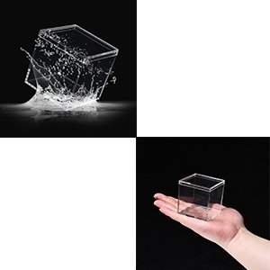 factory direct small acrylic box with lid clear, 4 pack transparent acrylic box plastic square cube small container, 2.5x2.5x2.5 inches storage boxes organizer containers for candy pill and tiny jewelry oem/odm services