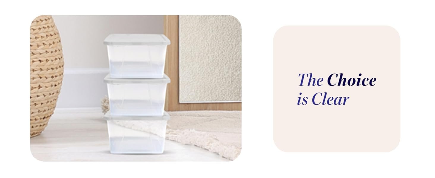 factory direct homz 10 pack storage bins, clear plastic organizing containers w/white lids, 6 quart oem/odm services