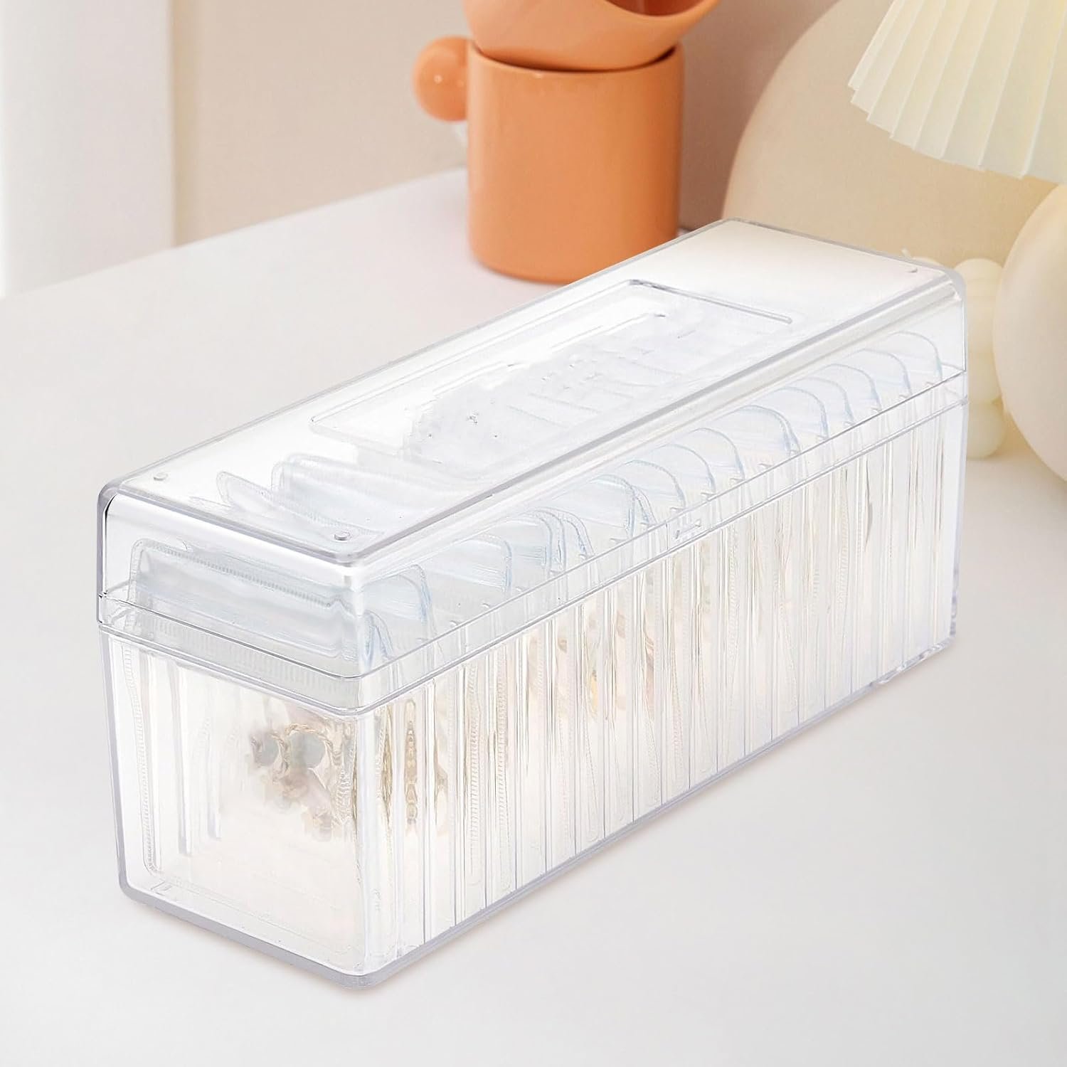 buy in bulk acrylic clear jewelry box - jewelry box organizer, with 20 portable anti tarnish anti anti oxidizing organizer bags, suitable for women's earrings/rings/necklaces travel jewelry box source from factory