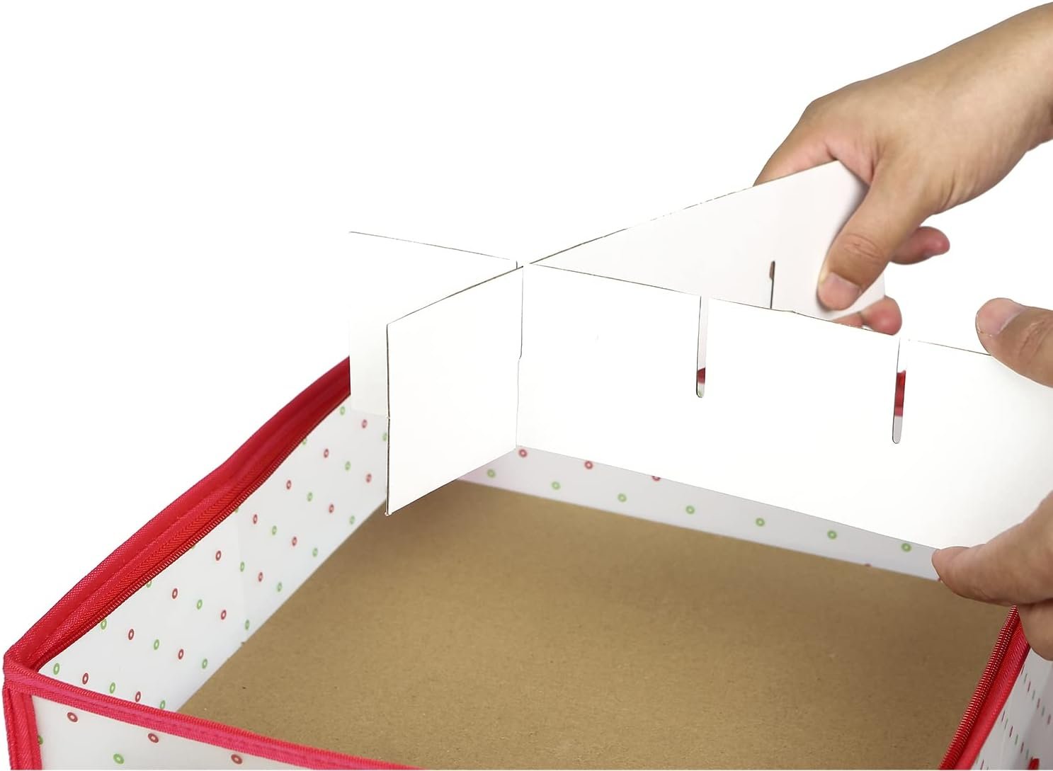 factory price sattiyrch plastic christmas ornament storage box with zippered closure - store up to 64 of the 3-inch standard christmas ornaments, xmas ornaments storage with dividers & two handles volume discount