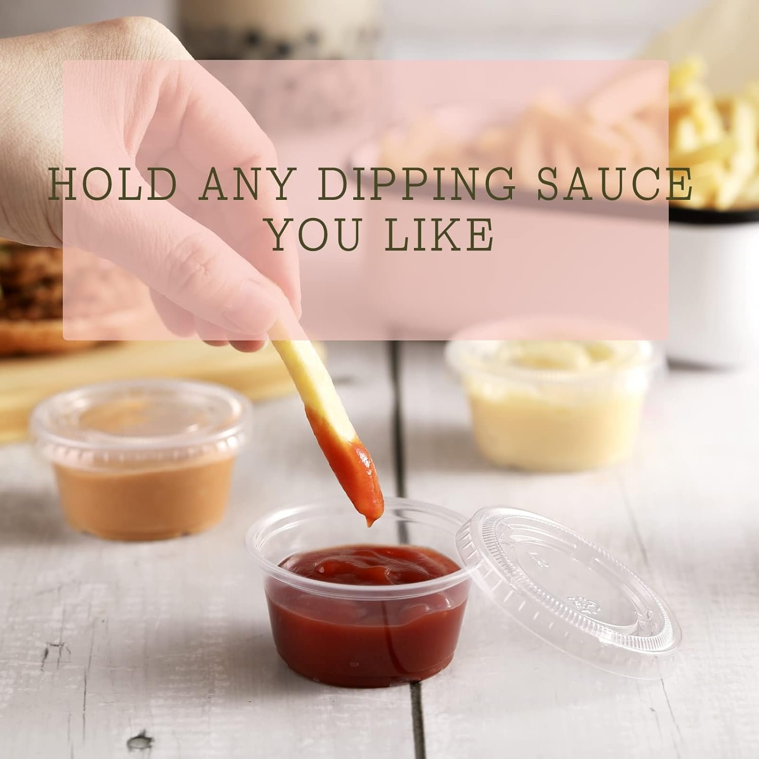 factory direct vitever 130 sets - 2 oz jello shot cups, small plastic containers with lids, airtight and stackable portion cups, salad dressing container, dipping sauce cups, condiment cups oem/odm services