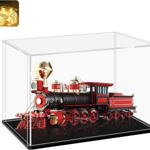 buy in bulk lanscoery clear acrylic display case, assemble horizontal display box stand with black base, dustproof protection showcase for collectibles memorabilia figurines (10x5x4inch;25x13x10cm) source from factory