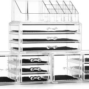 buy in bulk felicite home acrylic jewelry and cosmetic storage boxes makeup organizer set, 4 piece source from factory