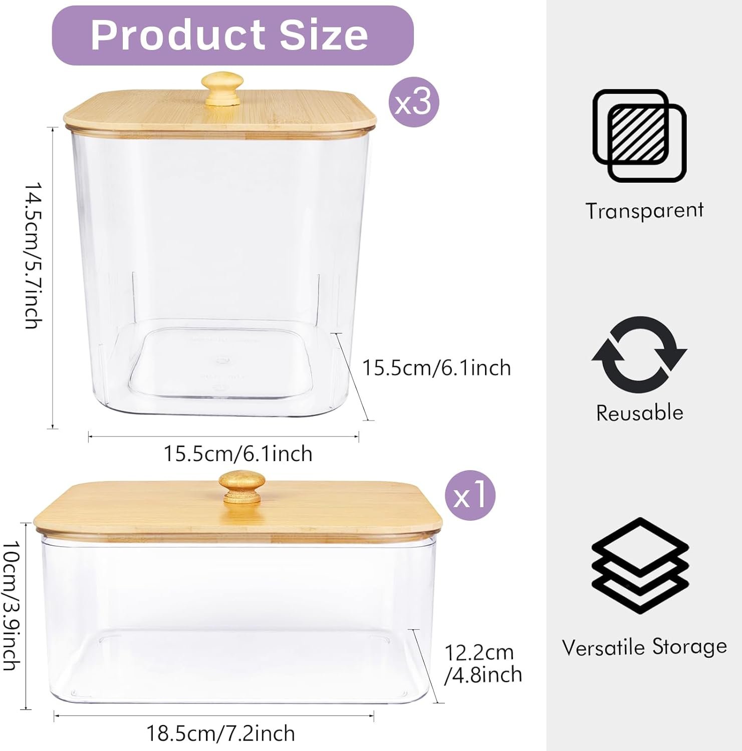 factory direct 3+1 pack laundry pods container,clear laundry room organization containers,large laundry detergent powder storage containers with bamboo lids & labels,laundry pods holder for scent booster,powder,pods oem/odm services