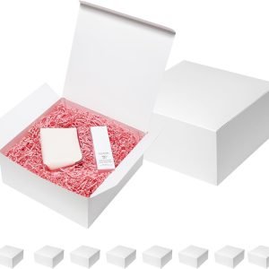 trade price mefleet 12x12x5 inches large gift boxes with lids 10 pack bridesmaid proposal boxes white extra deep gift box for presents, craft boxes for wedding, graduation, holiday, christmas, birthday gift wholesale supplier