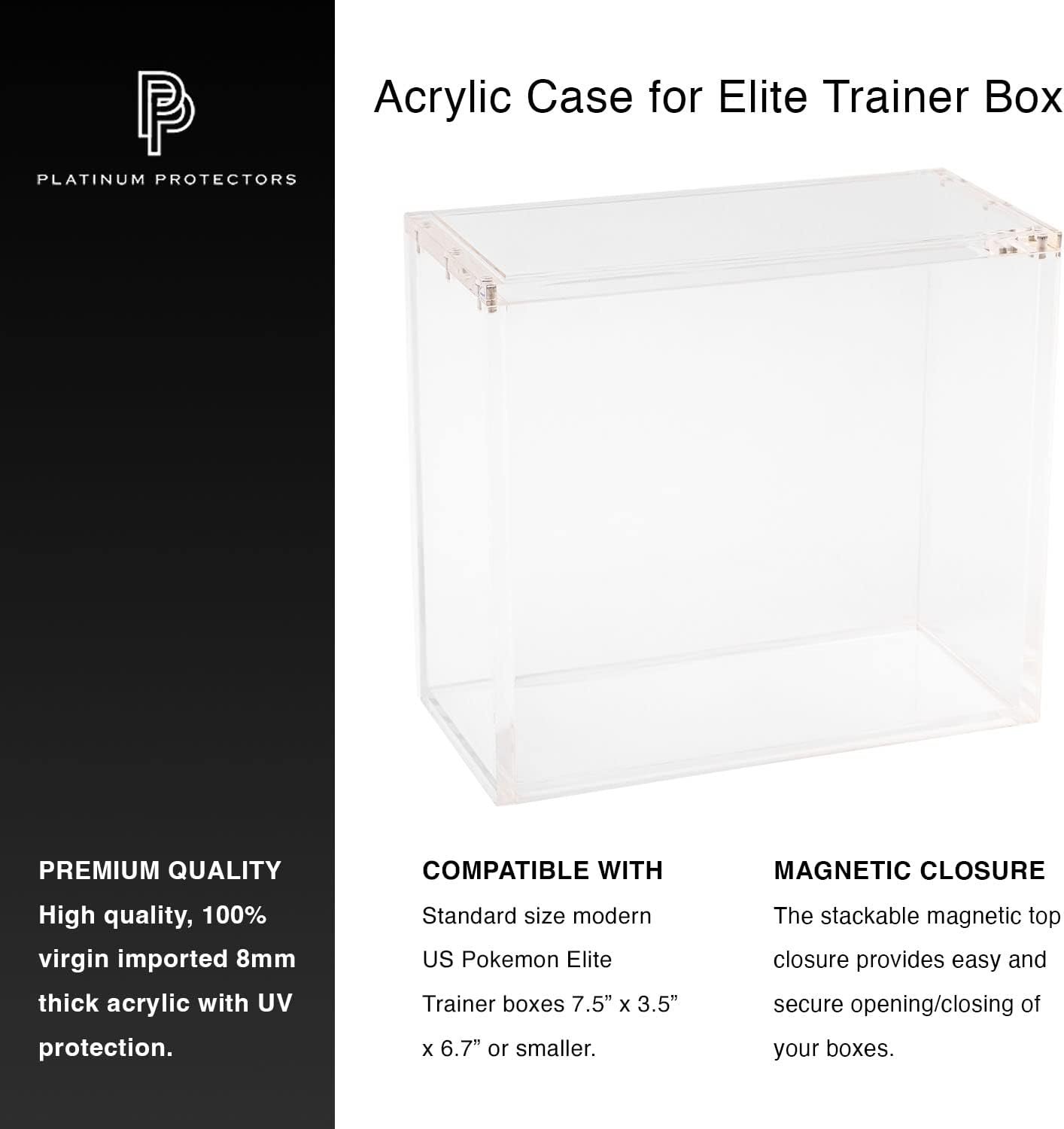buy in bulk acrylic display case for pokemon elite trainer box with magnetic top source from factory