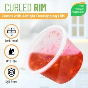 direct bulk orders [80 combo sets] food storage containers with lids, 8oz, 16oz, 32oz plastic deli containers with lids freezer storage containers, bpa free leakproof, microwave | dishwasher | freezer safe low-cost wholesale