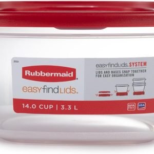 direct bulk orders rubbermaid easy find lids food storage container, 14 cup, red 2 pack low-cost wholesale