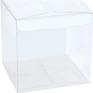 trade price mose cafolo 50pcs 2.5x2.5x2.5 inches (6.35x6.35x6.35cm) clear plastic candy gift boxes thick pvc anti scratch holiday wedding party favor (transparent cube box) wholesale supplier