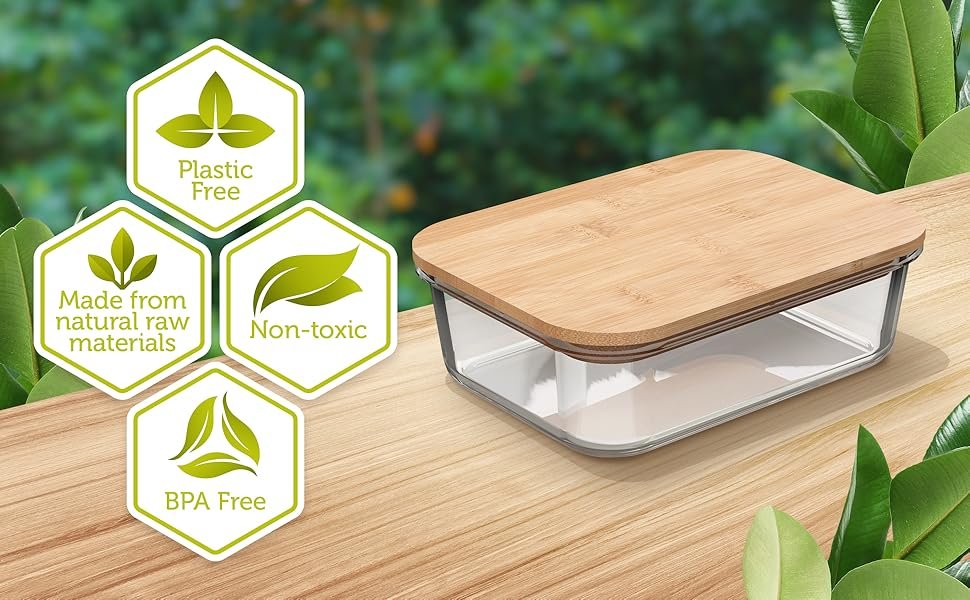 direct bulk orders glass food storage containers with bamboo lids (4 pack, 36 ounce) eco friendly meal prep containers airtight – plastic free, bpa free low-cost wholesale