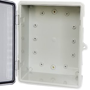 factory price zulkit junction box abs plastic dustproof waterproof ip65 electrical boxes hinged shell outdoor universal project enclosure clear cover with 2 cable glands 5.9 x 3.9 x 2.8 inch (150x100x70 mm) volume discount