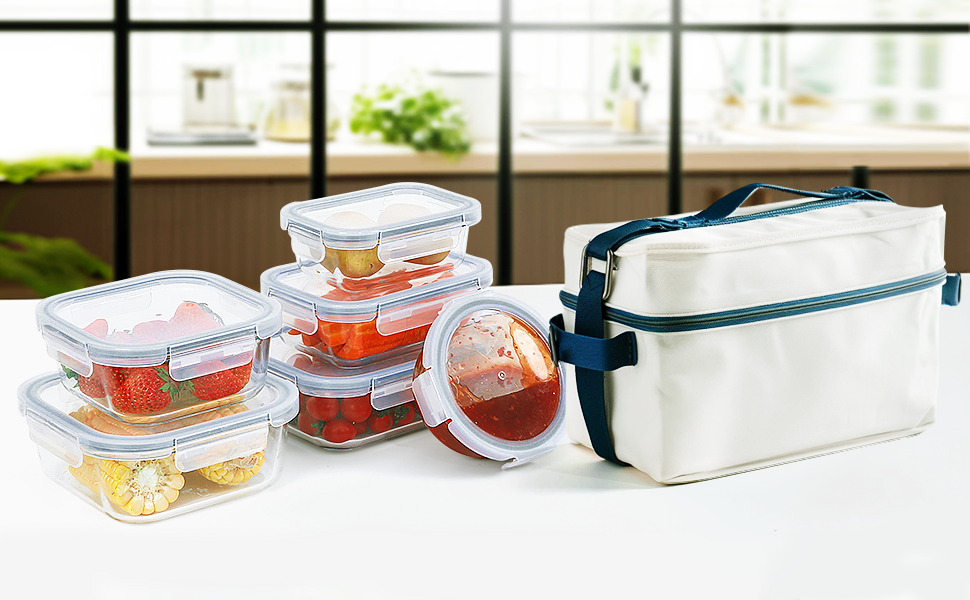 direct bulk orders bayzz glass food storage containers set, 24 pieces airtight glass meal prep containers with lids,microwave and freezer safe low-cost wholesale