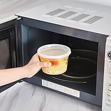 direct bulk orders [48set - 16oz.] plastic deli food storage containers with plastic lids, disposable togo containers for soup, meal prep, slime | bpa free | stackable | leakproof | microwave | dishwasher | freezer safe low-cost wholesale