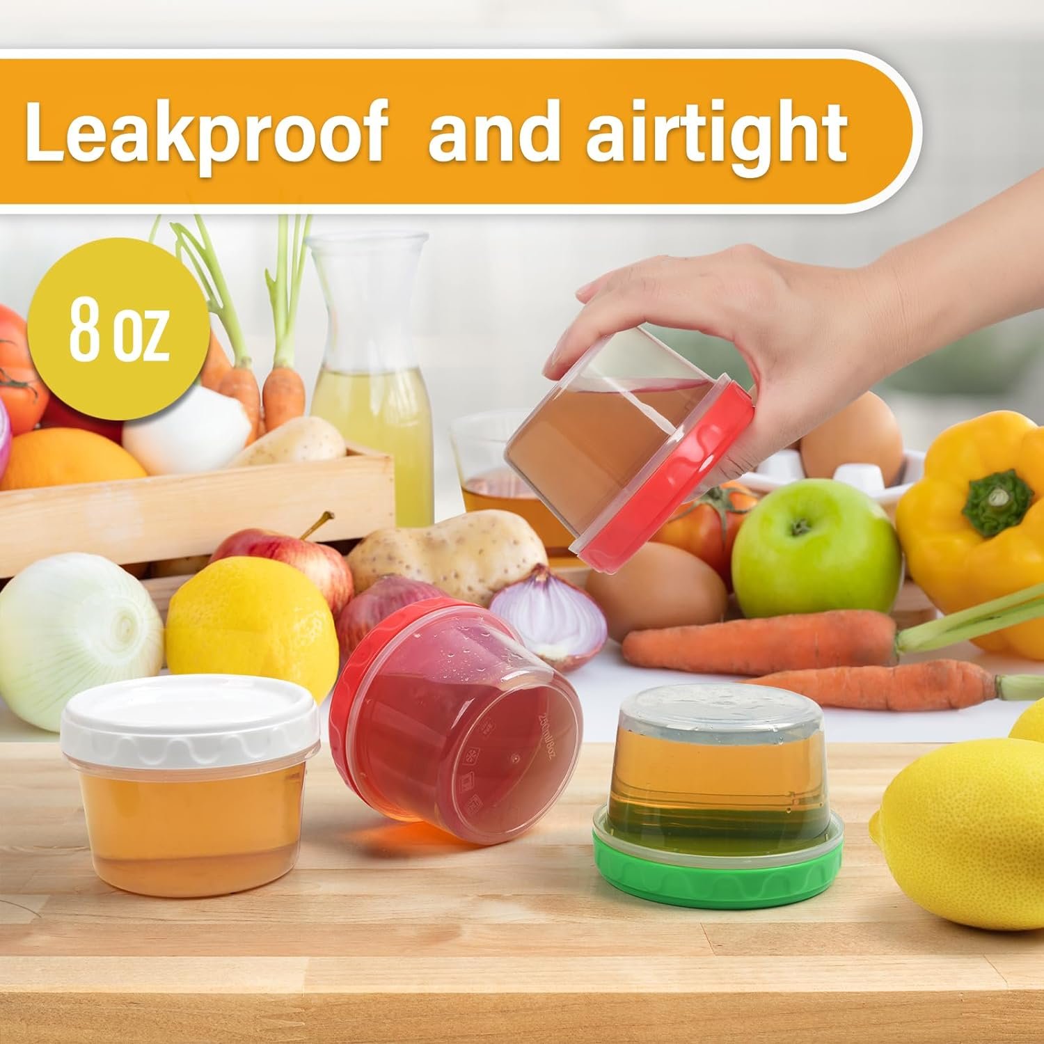 direct bulk orders 8 oz small freezer containers with lids stackable plastic food storage container 1 cup meal prep bowls airtight dishwasher safe,12-pack low-cost wholesale