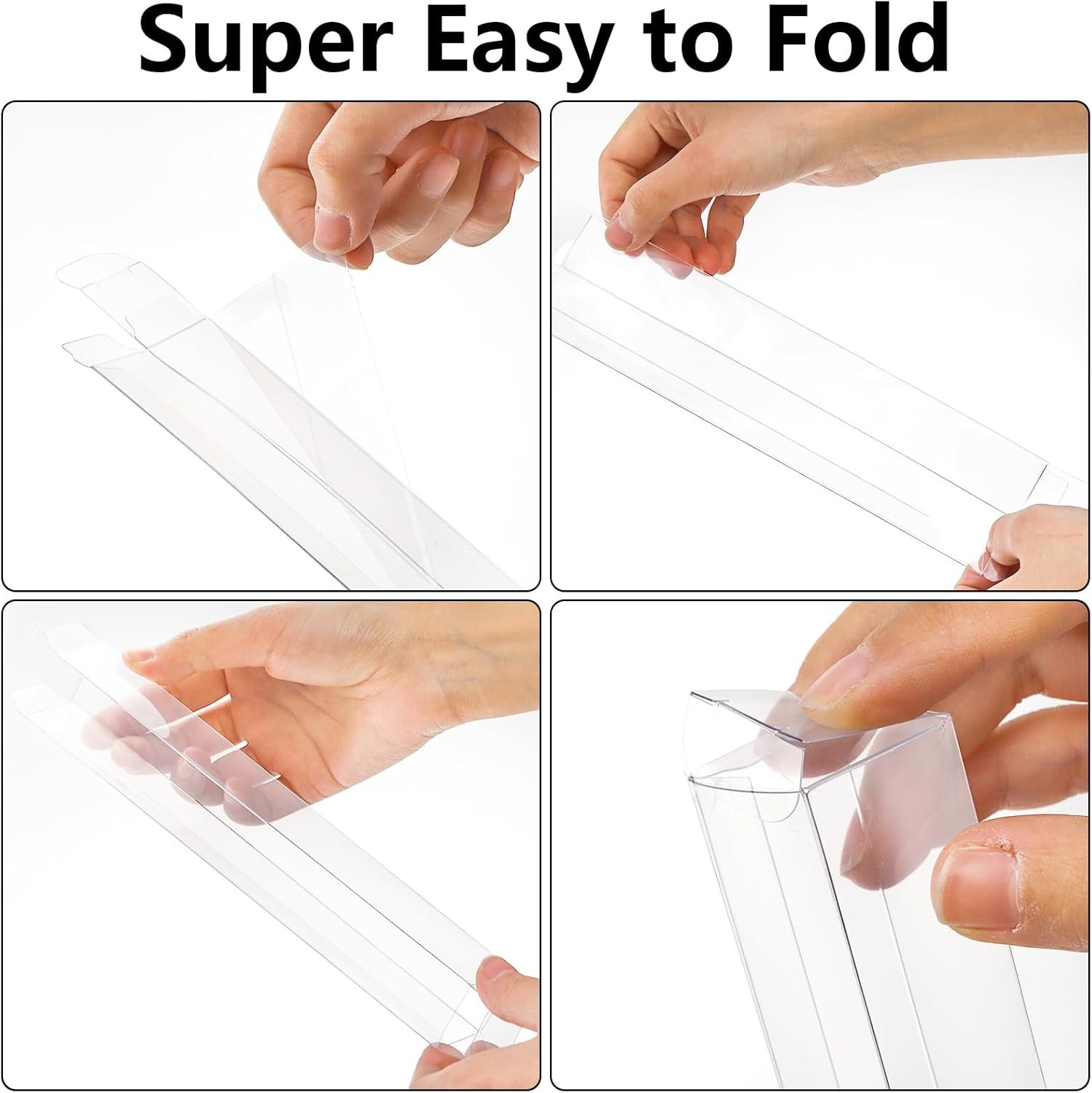 Direkt vom Hersteller Bekith: 100 transparente Brezelstangenboxen (2,5 x 2,5 x 20 cm) für schokoladenüberzogene Brezelstangen, Kaugummiboxen, einzeln verpackte Geschenkboxen aus Kunststoff für Hochzeits-, Babyparty- und andere Leckereien.