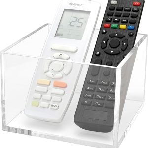 buy in bulk remote control holder, tv remote organizer caddy for table, acrylic remote storage box, clear source from factory