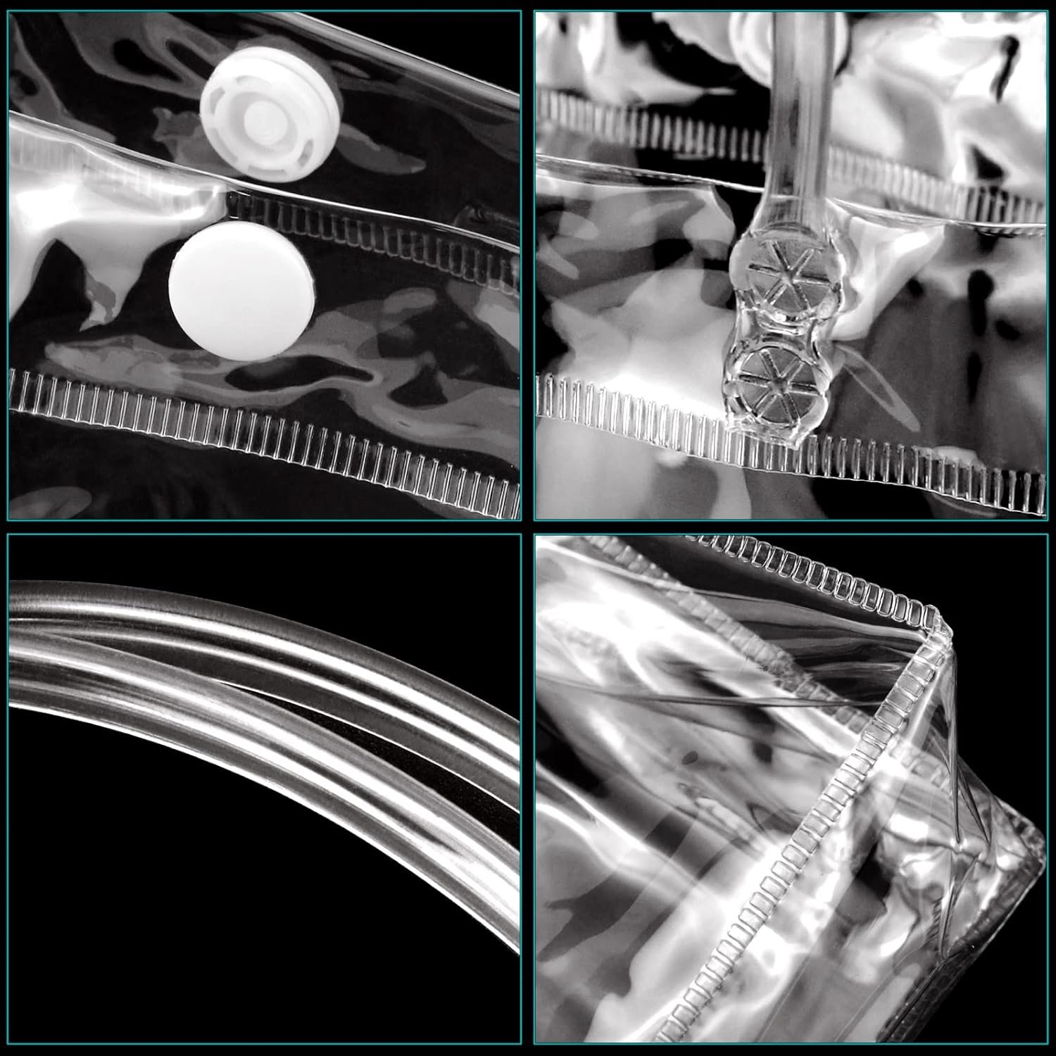 manufacturer direct badenbach 16 pcs clear gift bags with handle,7.87" x 7.87" x 3.15", plastic small clear gift bag clear goodie bag tote bags clear party favor bags for wedding birthday baby shower halloween christmas supplier direct