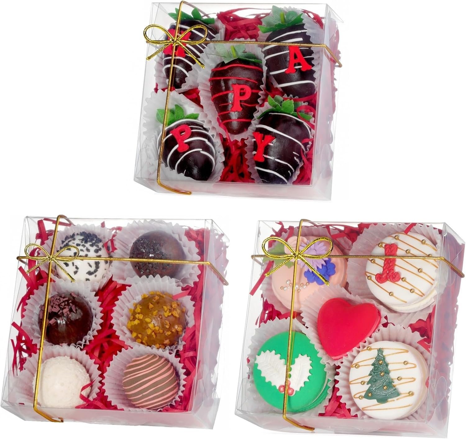 manufacturer direct 15 pack full clear chocolate covered strawberries boxes 5x5x2 inches cookies boxes mini bundt cake boxes pie boxes cinnamon roll treat boxes chocolate truffle boxes party wedding favor supplier direct