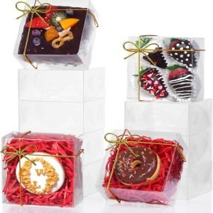 manufacturer direct slshepack 25pack 5x5x2inches clear bakery boxes chocolate covered strawberry boxes for 4 mini cake boxes cookies macaron boxes pie boxes browines boxes supplier direct