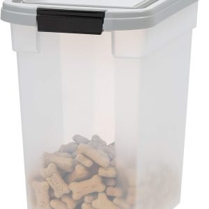 direct bulk orders iris usa weatherpro airtight dog food storage container, up to 10 lbs, for dog cat bird and other pet food storage bin, keep fresh, translucent body, bpa free, clear/gray low-cost wholesale