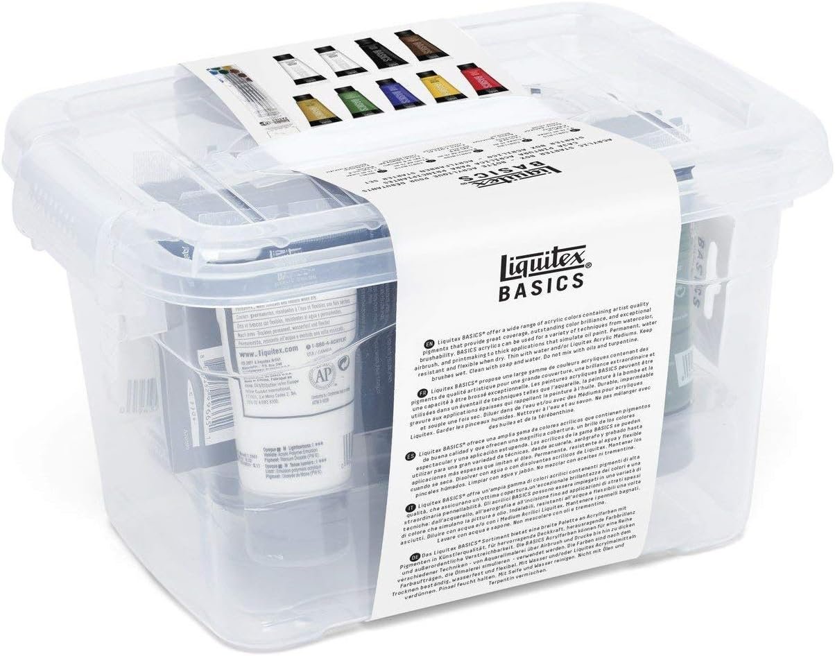 buy in bulk liquitex basics acrylic paint set, 9 x 75ml (2.4-oz), starter box,10 piece set source from factory