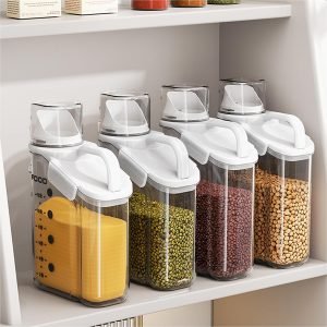 direct bulk orders 1 piece cereal containers storage, 2.8l/95oz airtight large dry food storage containers with pouring spout measuring cup for snacks grain rice,bpa free dispenser plastic bin, 1pc low-cost wholesale