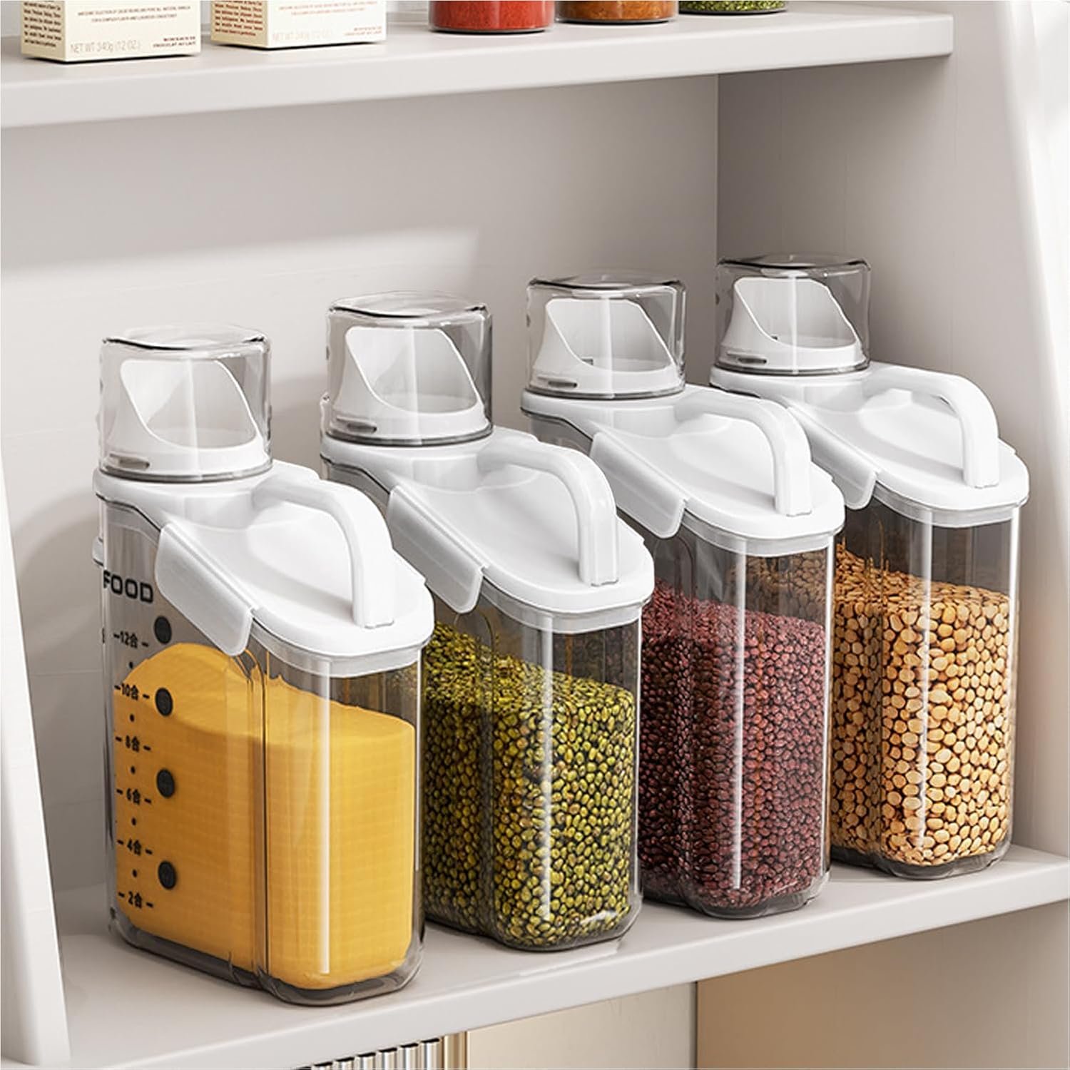 direct bulk orders 1 piece cereal containers storage, 2.8l/95oz airtight large dry food storage containers with pouring spout measuring cup for snacks grain rice,bpa free dispenser plastic bin, 1pc low-cost wholesale
