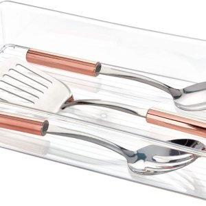 buy in bulk idesign bpa-free plastic pantry and kitchen storage, freezer and fridge organizer bin with easy grip handles – 16” x 8” x 3”, clear source from factory