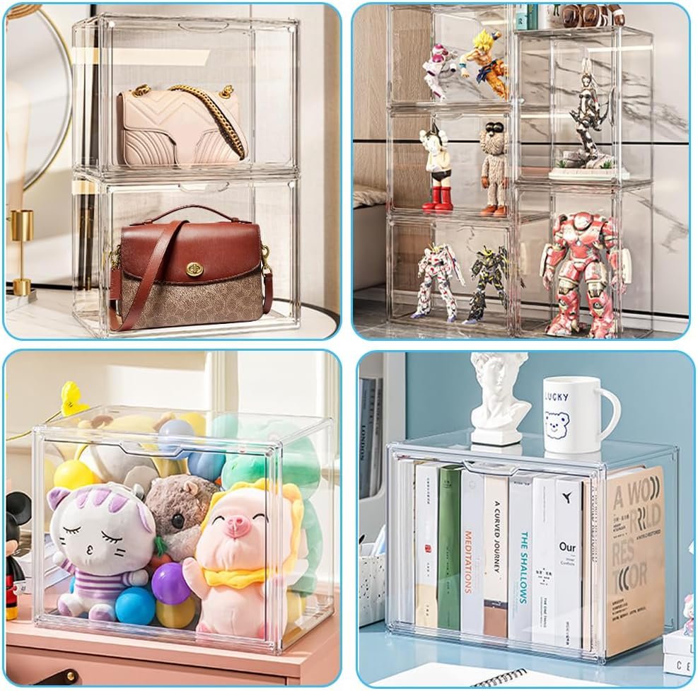 buy in bulk football display case, jaragar acrylic football storage box full size assemblable football showcase memorabilia display boxes with magnetic door removable display stand uv protection source from factory