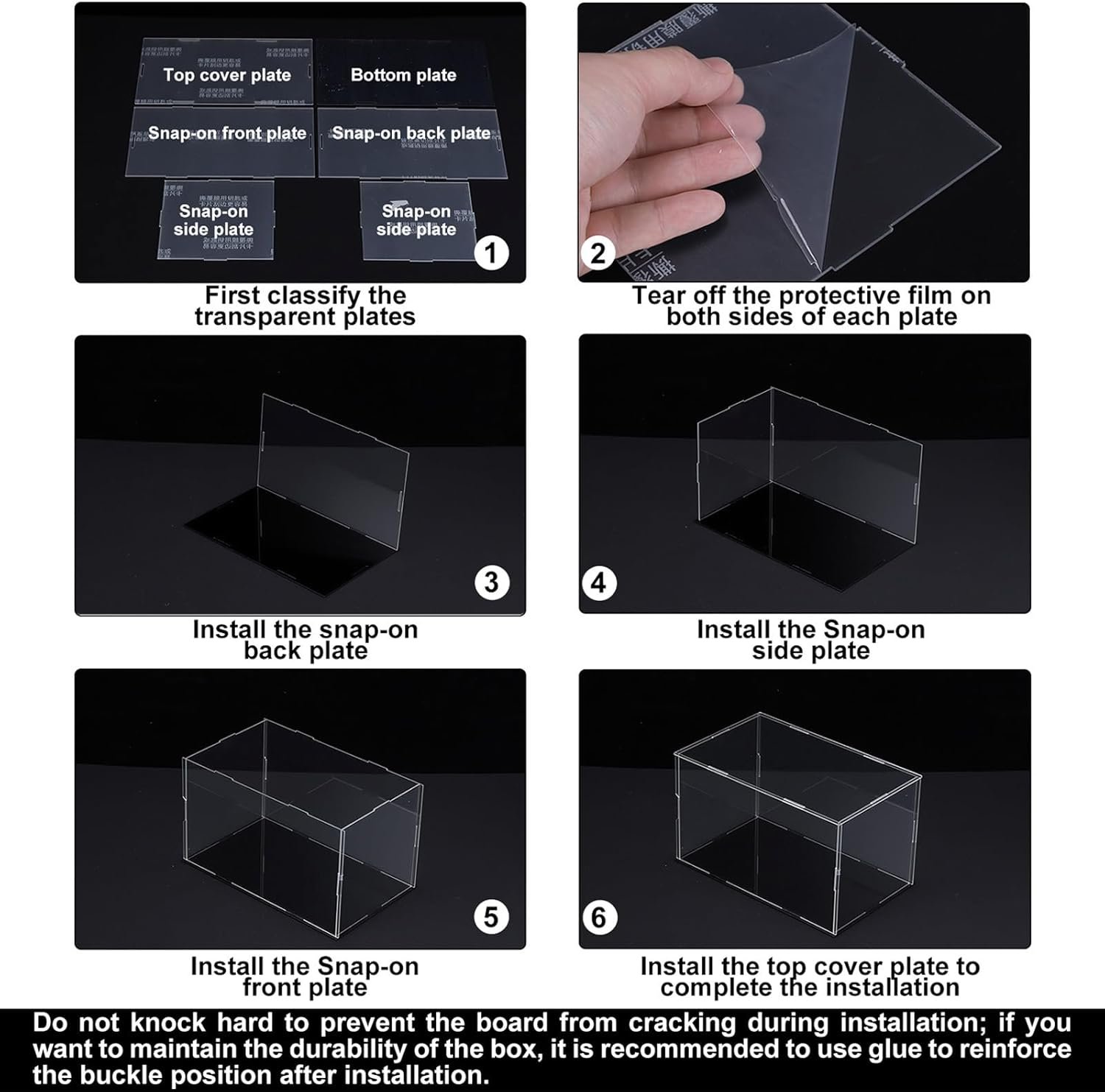 buy in bulk meccanixity acrylic display case box clear dustproof protection showcase 10x10x4.3 inch for collectibles display source from factory