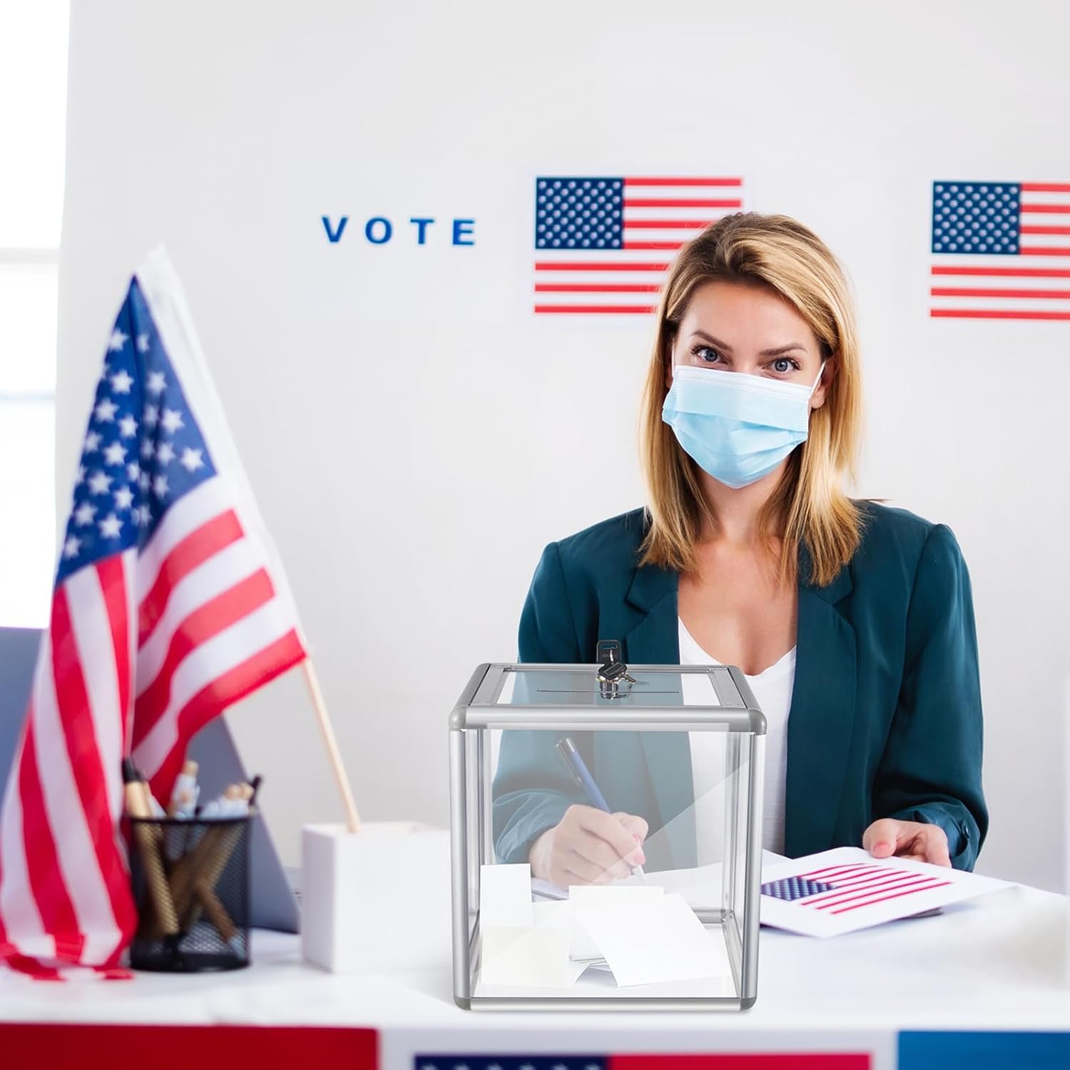 buy in bulk acrylic donation box reinforcement large ballot box with slot raffle box suggestion box with lock cash storage container for fundraising voting charity contest tip (clear,10 x 10 x 10 in) source from factory