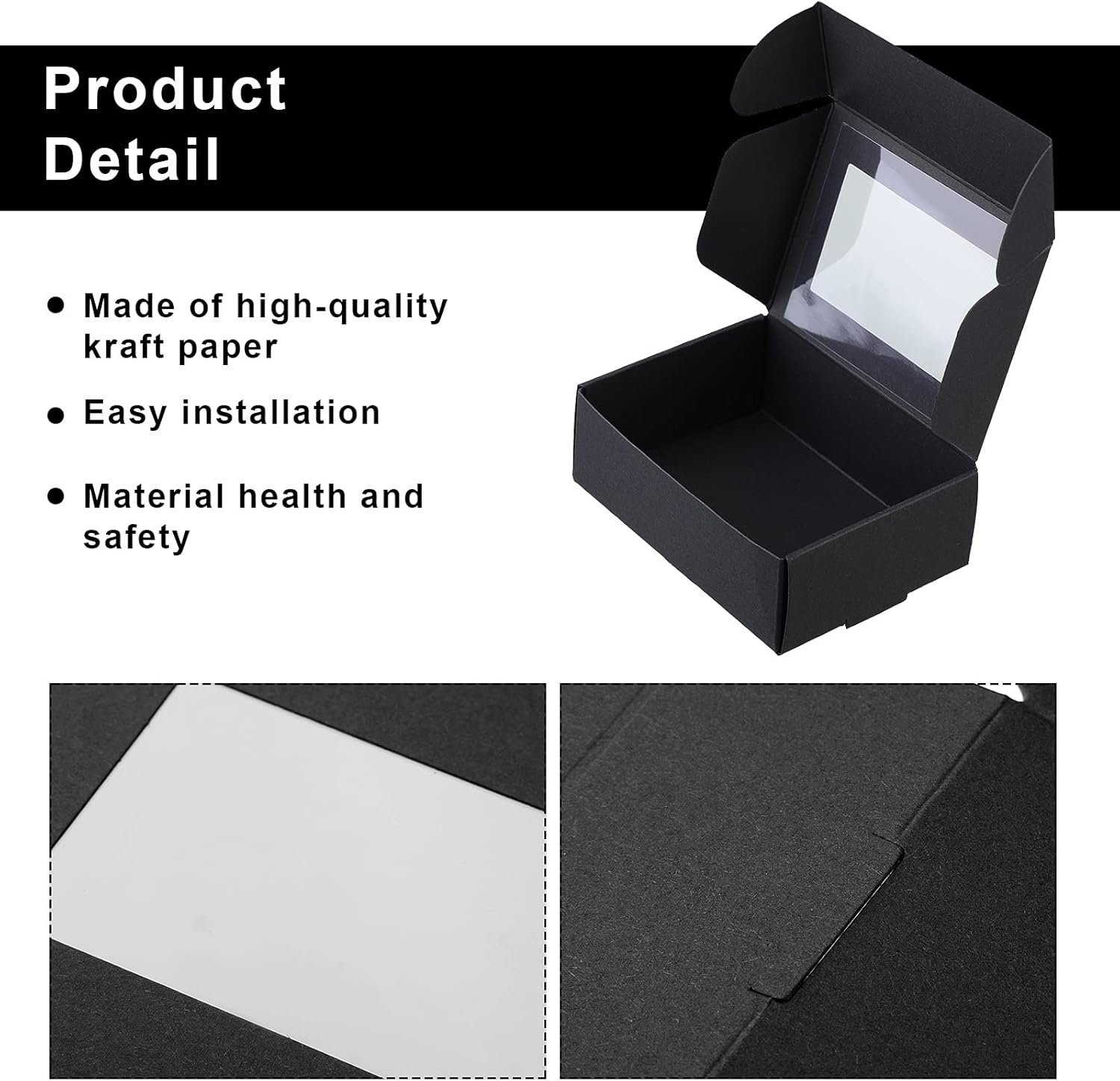 trade price zonon 30 pcs soap boxes for homemade soap boxes packaging small gift box mini kraft treat boxes with window present packaging box for bakery candy soap making (black,3.5 x 2.4 x 1.2 inch) wholesale supplier