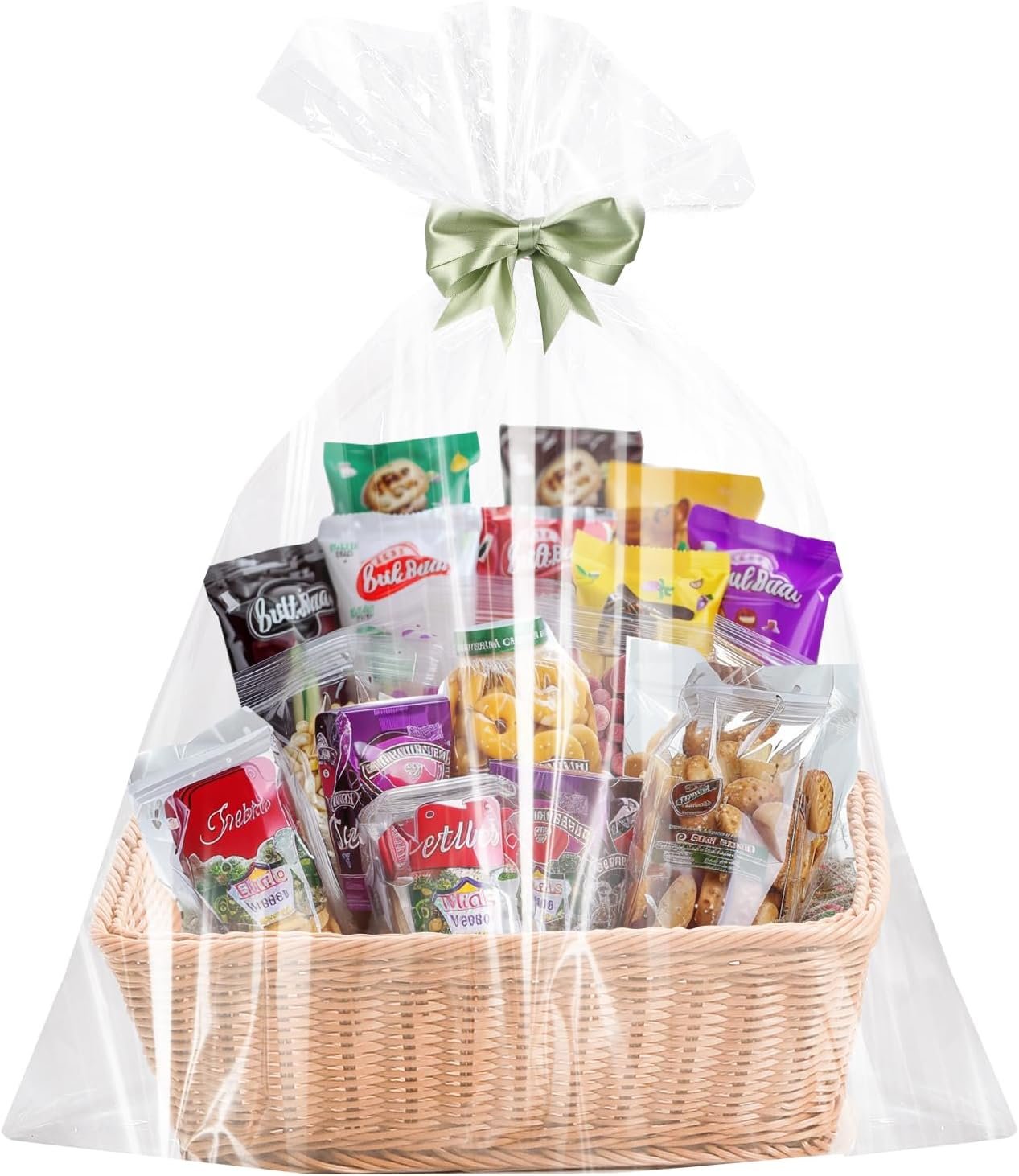 trade price 6pcs extra large cellophane bags 40x50 inch clear cellophane gift bags cellophane wrap for gift baskets 2.5 mil thick wholesale supplier