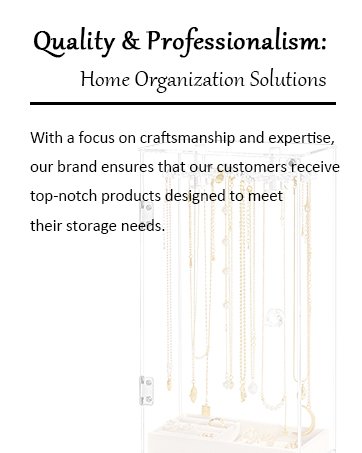 buy in bulk necklace holder, acrylic necklace organizer, rotatable clear jewelry holder organizer display case for long necklaces pendant bracelets, jewelry holder box with velvet tray for rings earrings source from factory