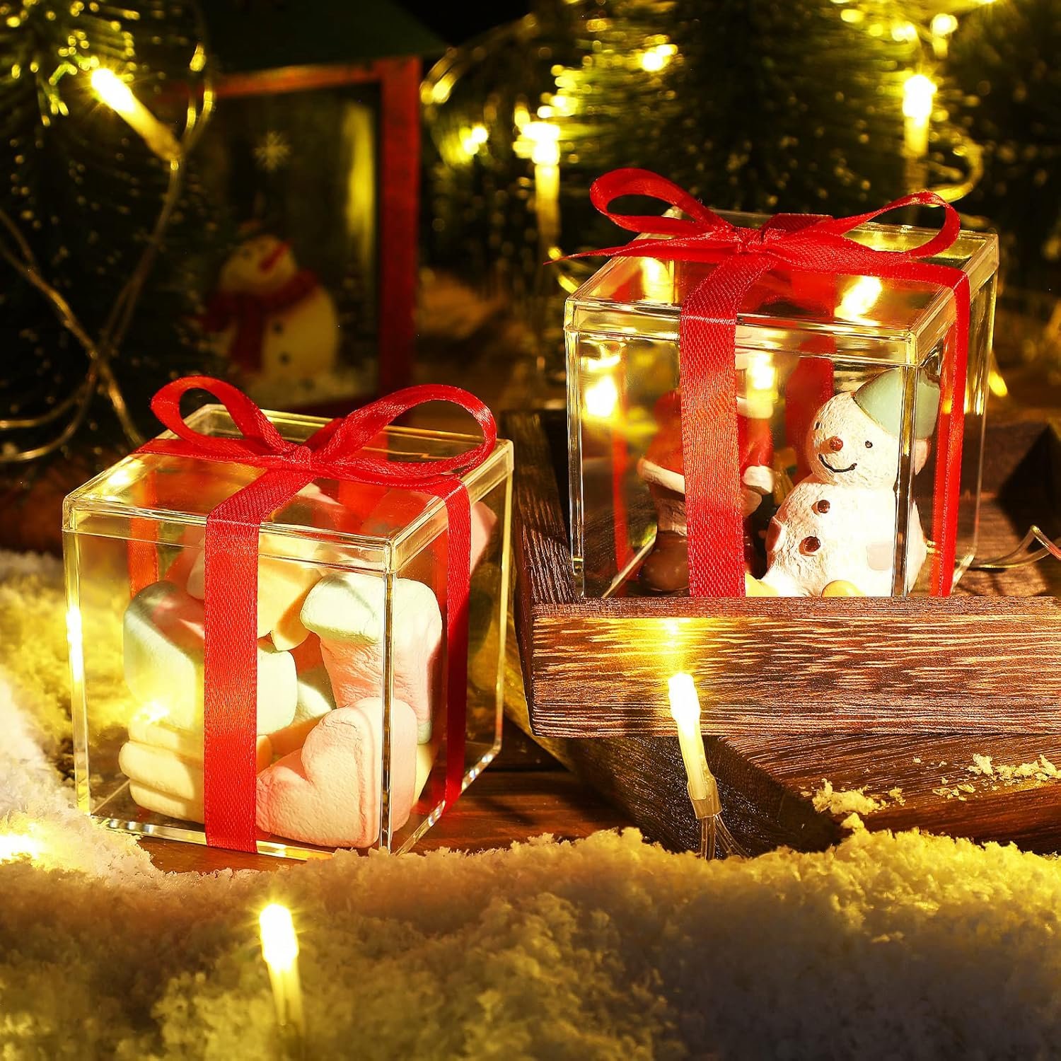 manufacturer direct chengu 18 pack acrylic boxes clear acrylic cube small square storage box acrylic box with lid acrylic display box small container clear candy cubes for candy jewelry display (2.6 x 2.6 x 2.6 inch) supplier direct