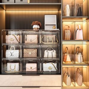 buy in bulk submatches closet organizers and storage clear handbag storage,purse organizer for closet system 3 packs acrylic display case, plastic storage containers organizers source from factory