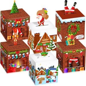 manufacturer direct pasimy 24 pcs christmas gift boxes 3d xmas candy treat box christmas goody boxes xmas paper cookies boxes santa claus fireplace treat boxes for gift giving xmas party favors gift wrapping supplies supplier direct