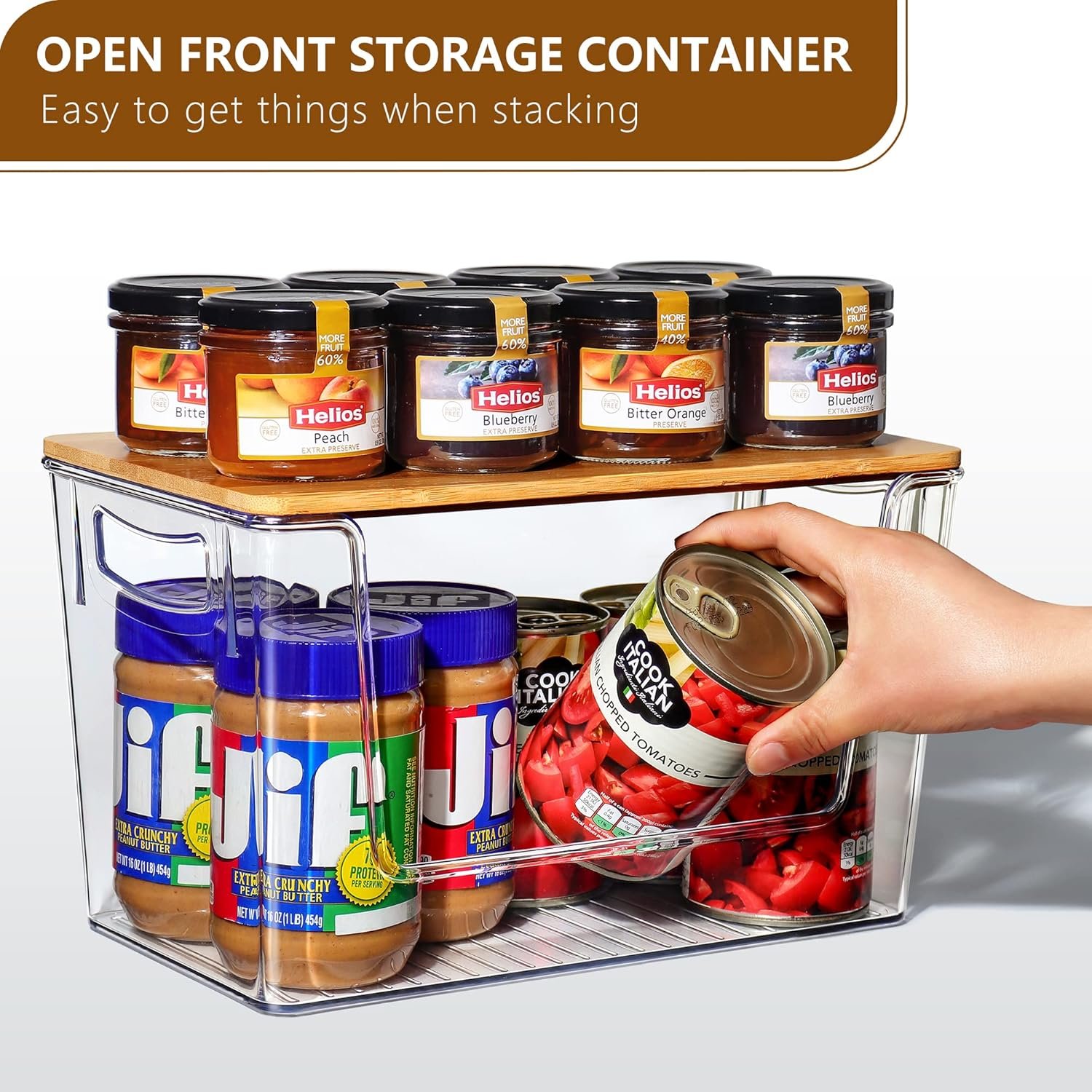 buy in bulk hudgan clear stackable storage containers acrylic open front storage bins with lids for bliss bins and kitchen organization, trash bag holder dispenser source from factory